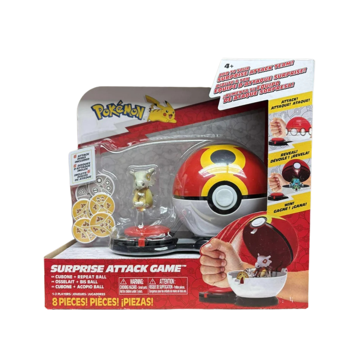 Pokémon Surprise Attack Game – Cubone & Repeat Ball – Battle Game Set New Sealed