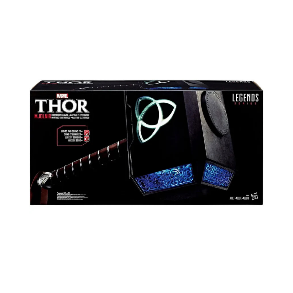 HASBRO MARVEL LEGENDS THOR MJOLNIR HAMMER ELECTRONIC PROP REPLICA