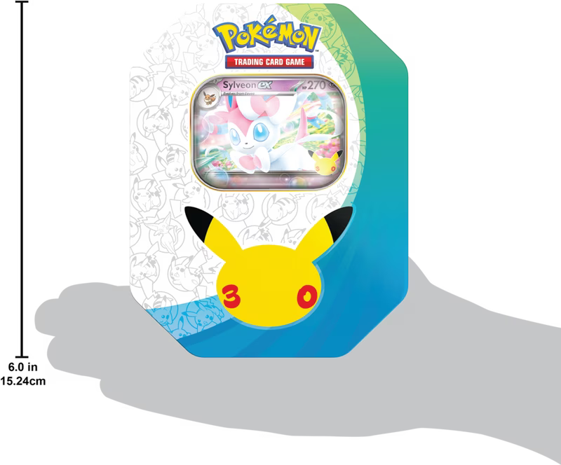 Pokemon Trading Card Game: 30th Celebration Tin (Styles May Vary)
