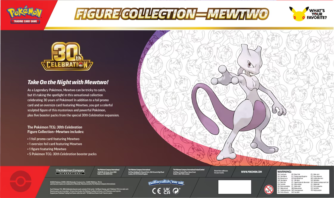 PRE ORDER: Pokemon Trading Card Game: 30th Celebration Figure Collection (Styles May Vary)