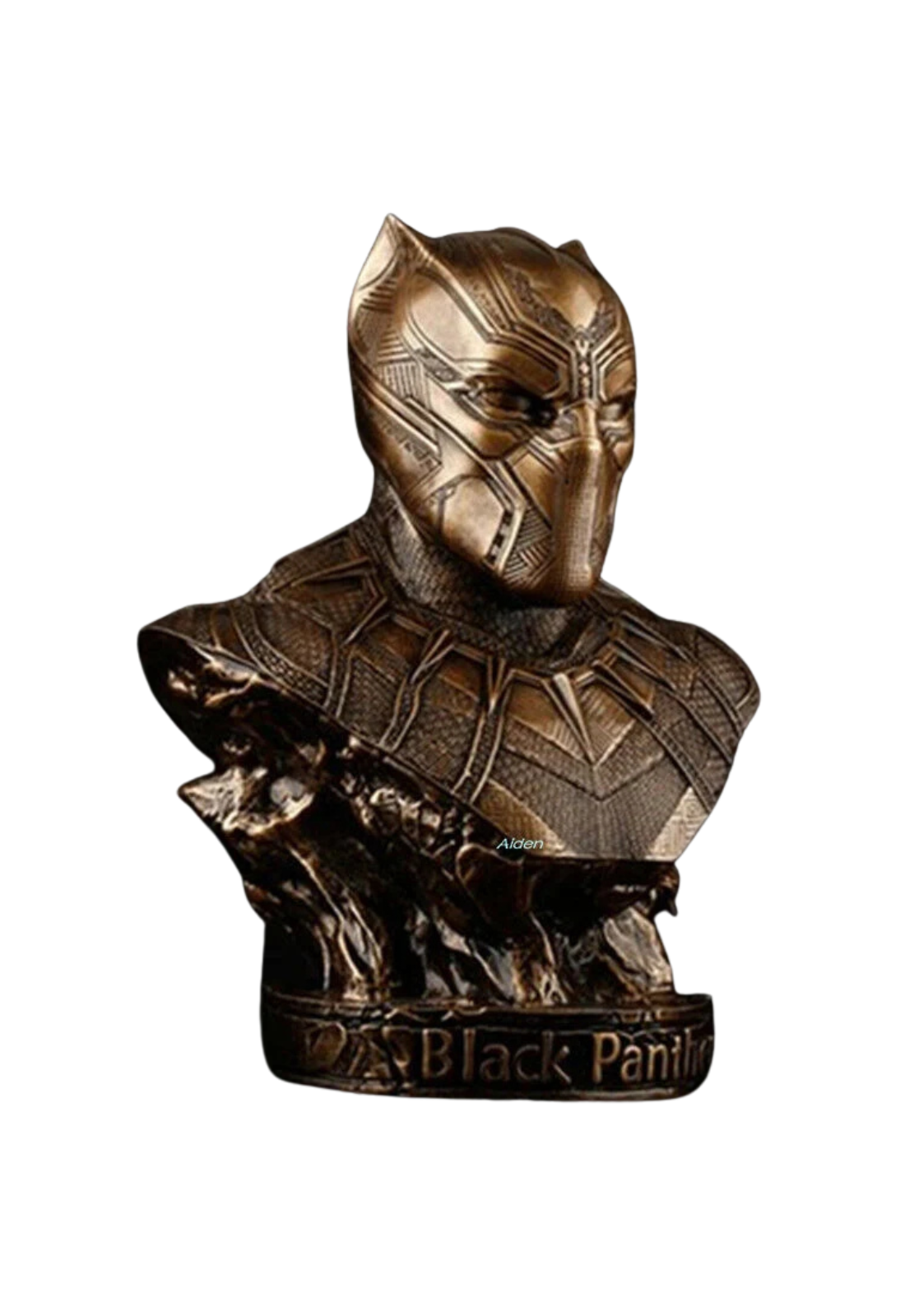 Civil War 1/2 Black Panther Bust Statue Resin Figure Toy Collect Bronze