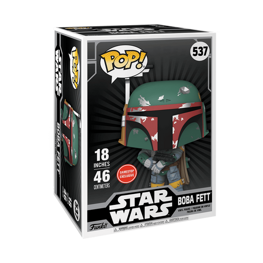 Funko POP! Mega: Star Wars BOBA FETT 18-in Vinyl Figure GameStop Exclusive