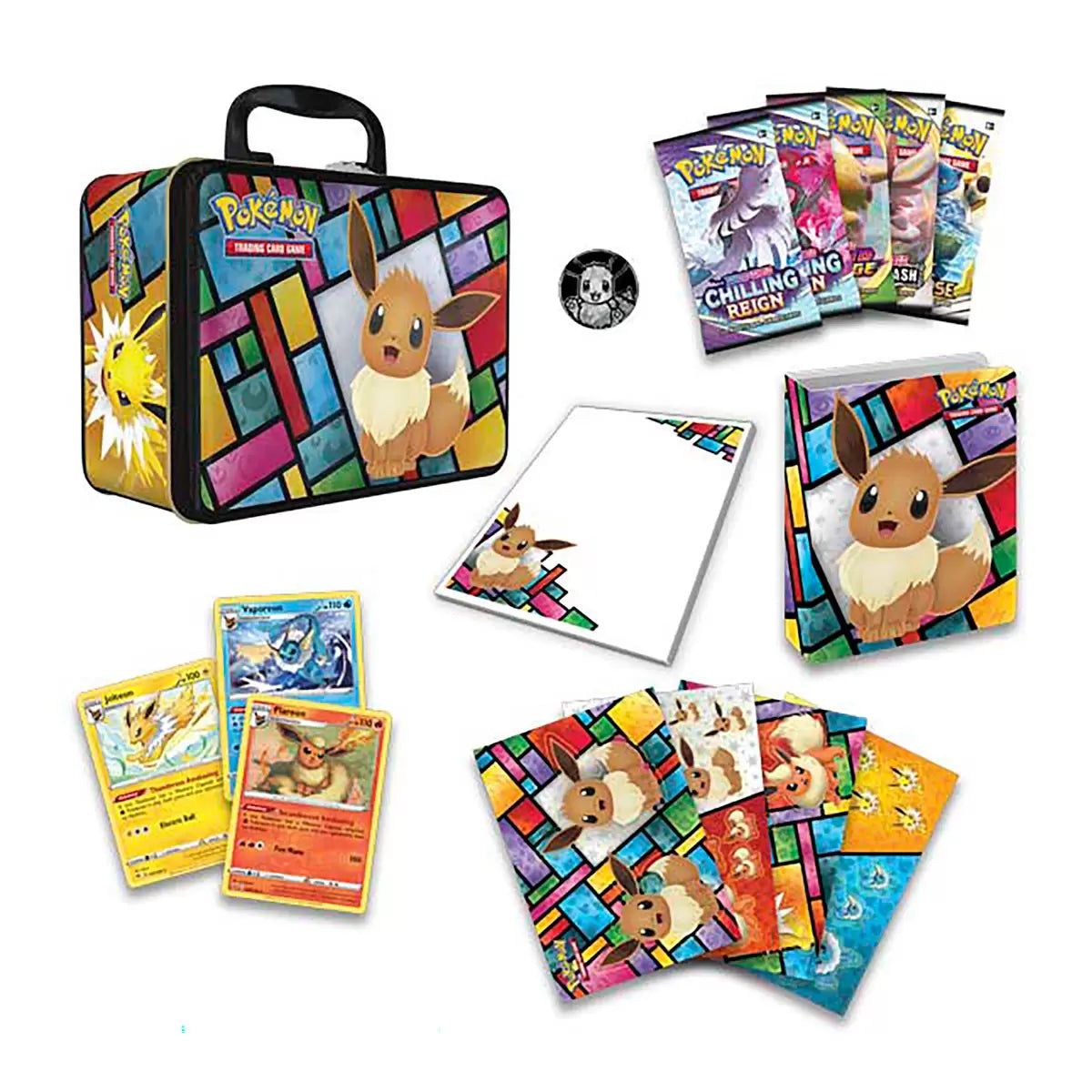 Pokemon Collectors Chest with 2 Poke Balls & 3 Eevee Promo Cards