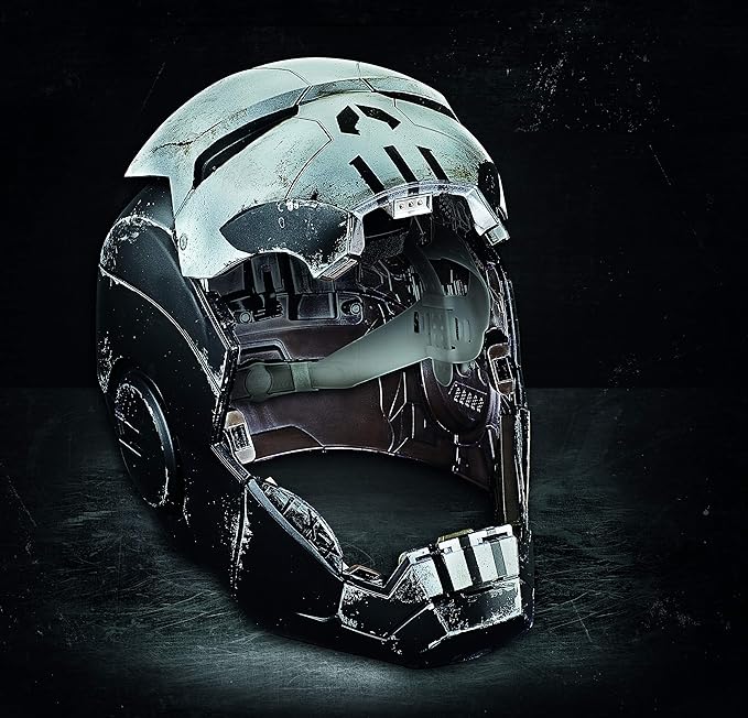 Hasbro Pulse Marvel Legends Gamerverse Series Standard Size LED Light Up Iron Man War Machine Inspired Electronic Helmet, The Punisher