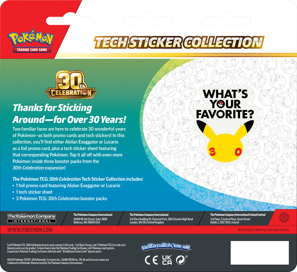 PRE-ORDER: 30th Celebration Tech Sticker Collection(Styles may vary)