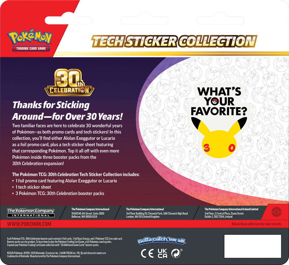 PRE-ORDER: 30th Celebration Tech Sticker Collection(Styles may vary)