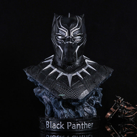 Civil War 1/2 Black Panther Bust Statue Resin Figure Toy Collect Black